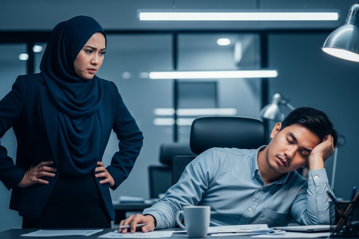 Majikan Bertudung dengan Staf HR Malas
