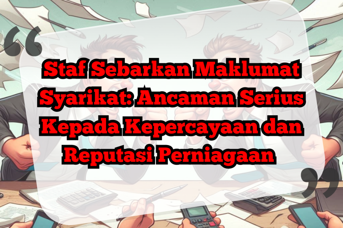 Staf Sebarkan Maklumat Syarikat Ancaman Serius Kepada Kepercayaan dan Reputasi Perniagaan